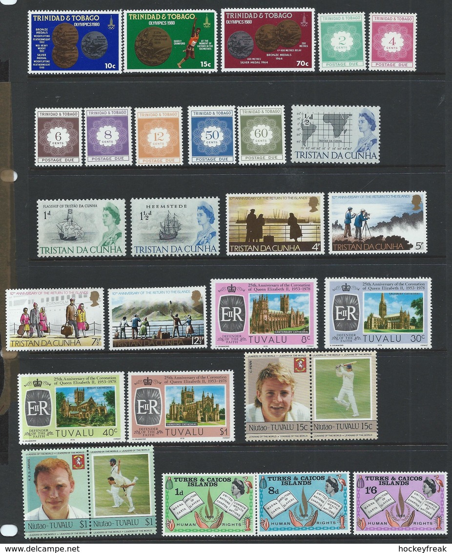 British Commonwealth Countries A to Z - 303 MNH (50 x sets/sheets) & 18 x HM (1 x set) Cat £170++ See description below