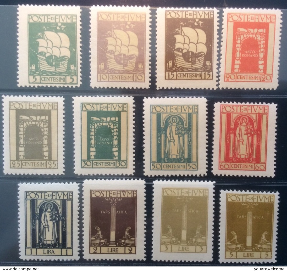 Fiume 1923 Set  Sa.190-201 ** MNH  Vf (Italia Italy Croatia WW1 Yougoslavie Jugoslawien Yugoslavia - Fiume