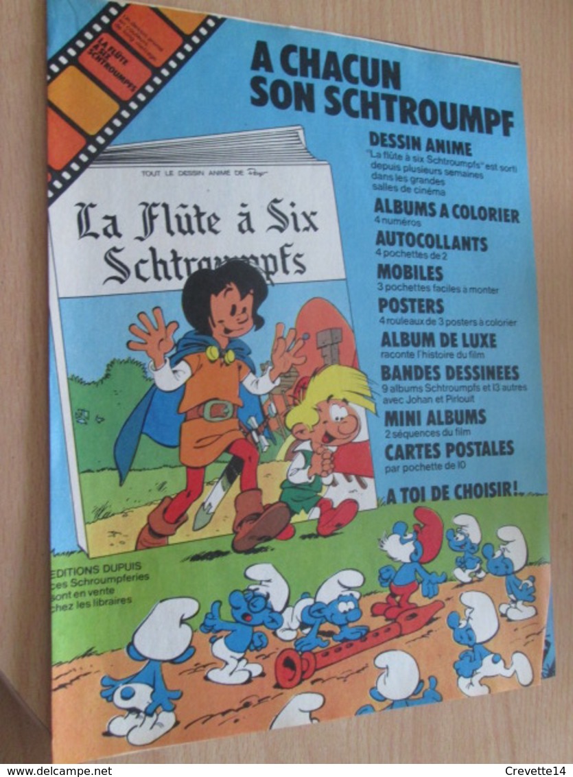 CLI518 :  Page PUB A4 Spirou Années 60/70 Avec Nouvel Album Paru De La Série JOHAN ET PIRLOUIT ET SCHTROUMPFS - Johan Et Pirlouit