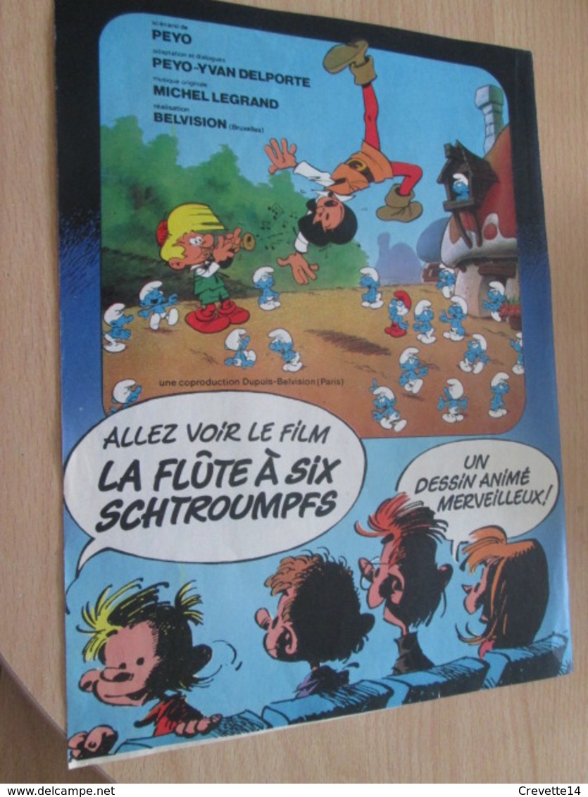 CLI518 :  Page PUB A4 Spirou Années 60/70 Avec Nouvel Album Paru De La Série JOHAN ET PIRLOUIT ET SCHTROUMPFS - Johan Et Pirlouit