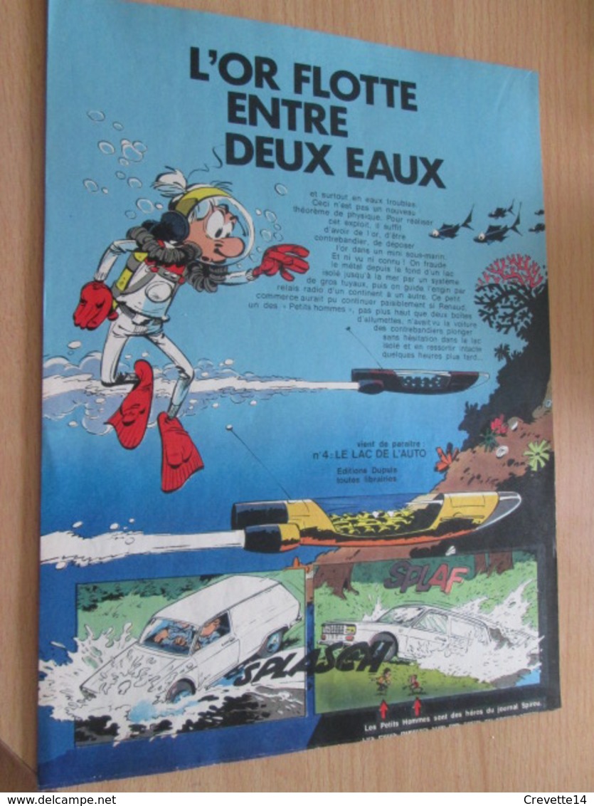 CLI518 :  Page PUB A4 Spirou Années 60/70 Avec Nouvel Album Paru De La Série LES PETITS HOMMES - Petits Hommes, Les