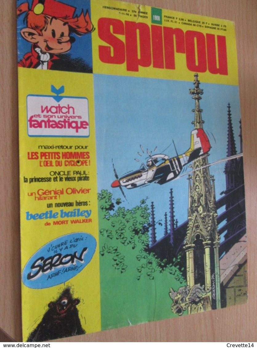 CLI518 :  Page A4 COUVERTURE  Spirou Années 60/70 Avec Le Personnage LES PETITS HOMMES - Petits Hommes, Les