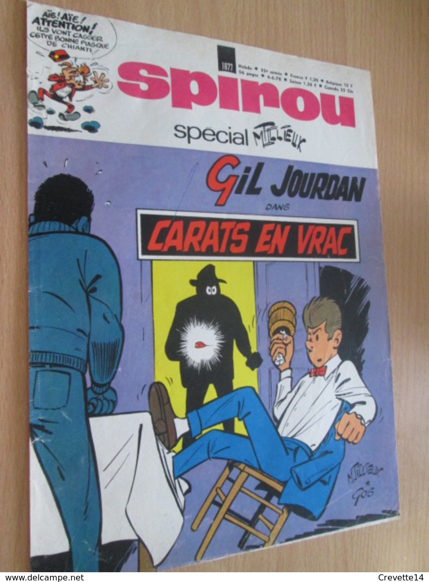 CLI518 :  Page A4 COUVERTURE  Spirou Années 60/70 Avec Le Personnage GIL JOURDAN TILLIEUX - Gil Jourdan