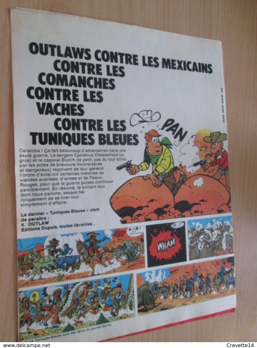 CLI518 :  Page PUB A4 Spirou Années 60/70 Avec Nouvel Album Paru De La Série LES TUNIQUES BLEUES - Tuniques Bleues, Les