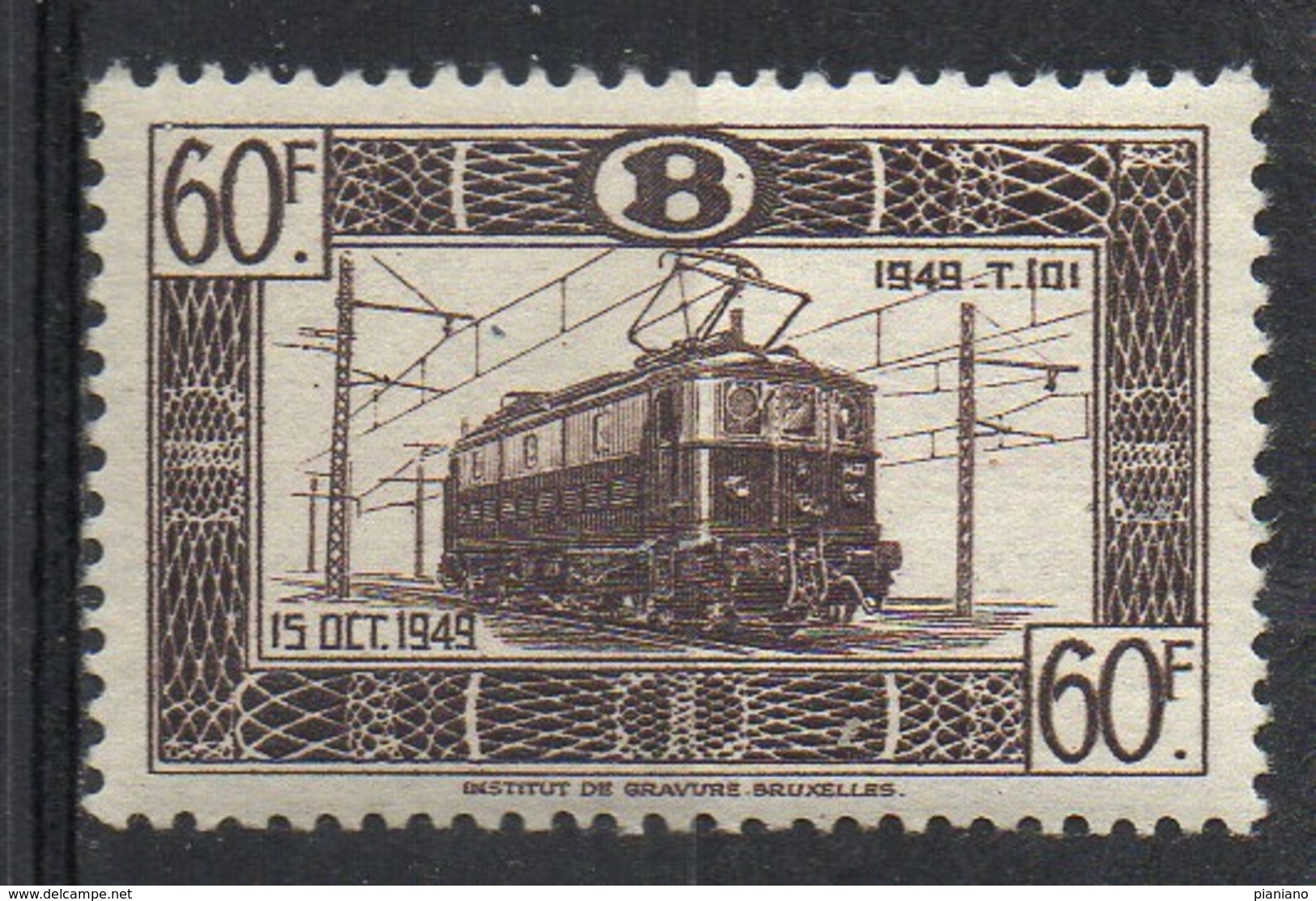 PIA - BEL -  1949 - Inaugurazione Della Linea Elettrificata Charleroi-Bruxelles  -  (Yv PACCHI 321A) - Reisgoedzegels [BA]