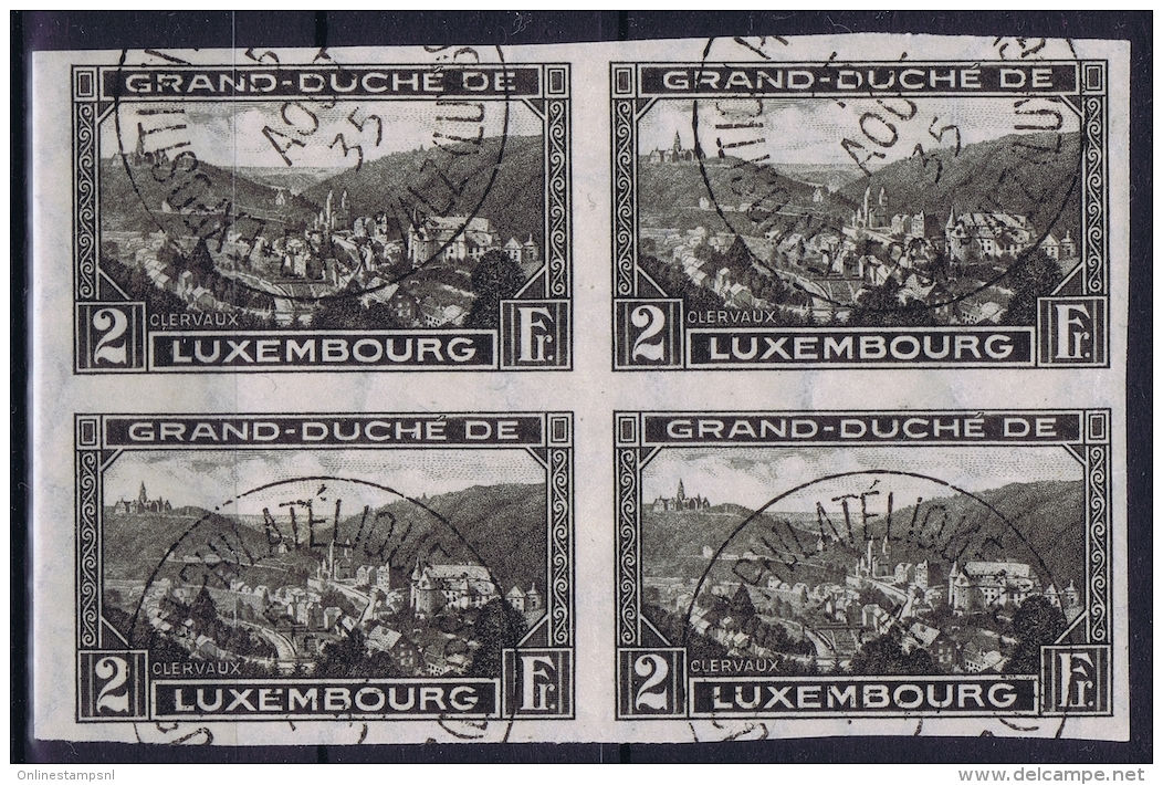 Luxembourg : Mi Nr 282 As Four Block Obl./Gestempelt/used   1935 - Oblitérés