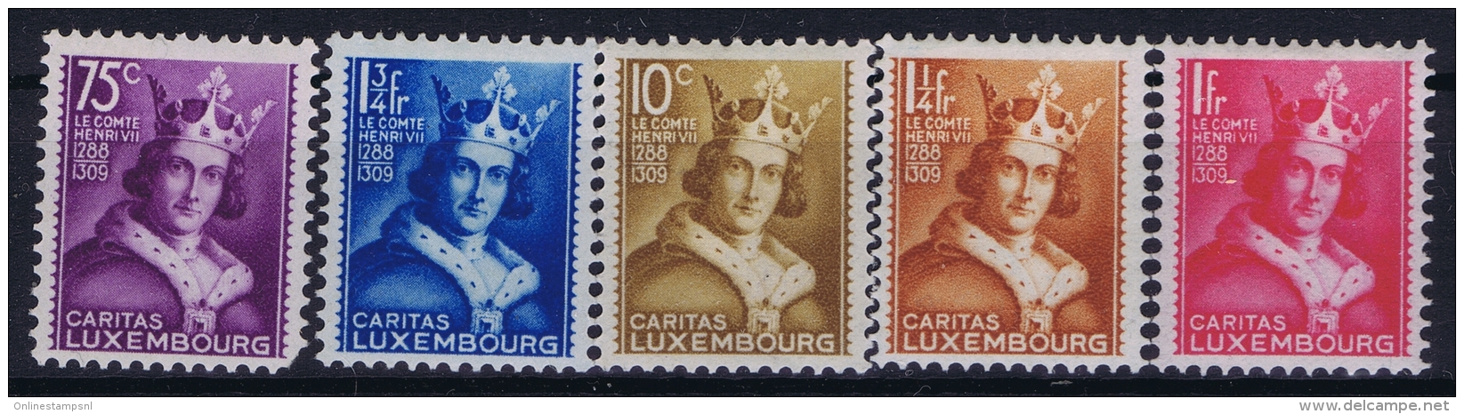 Luxembourg : Mi Nr 252 - 256 MH/* Flz/ Charniere  1933 - Ungebraucht