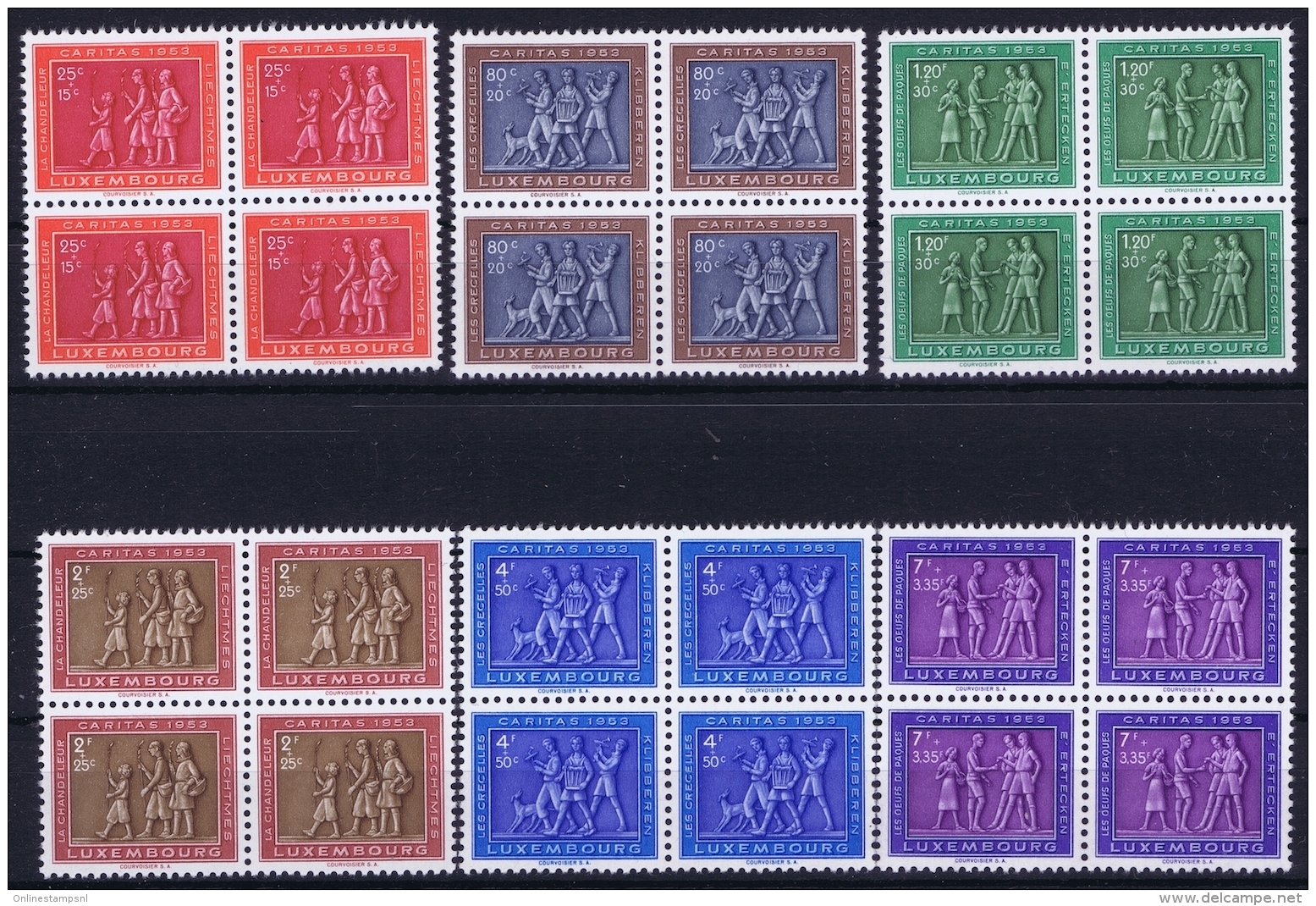 Luxembourg : Mi Nr 517 - 522  In 4 BlocksPostfrisch/neuf Sans Charniere /MNH/** 1953 - Neufs