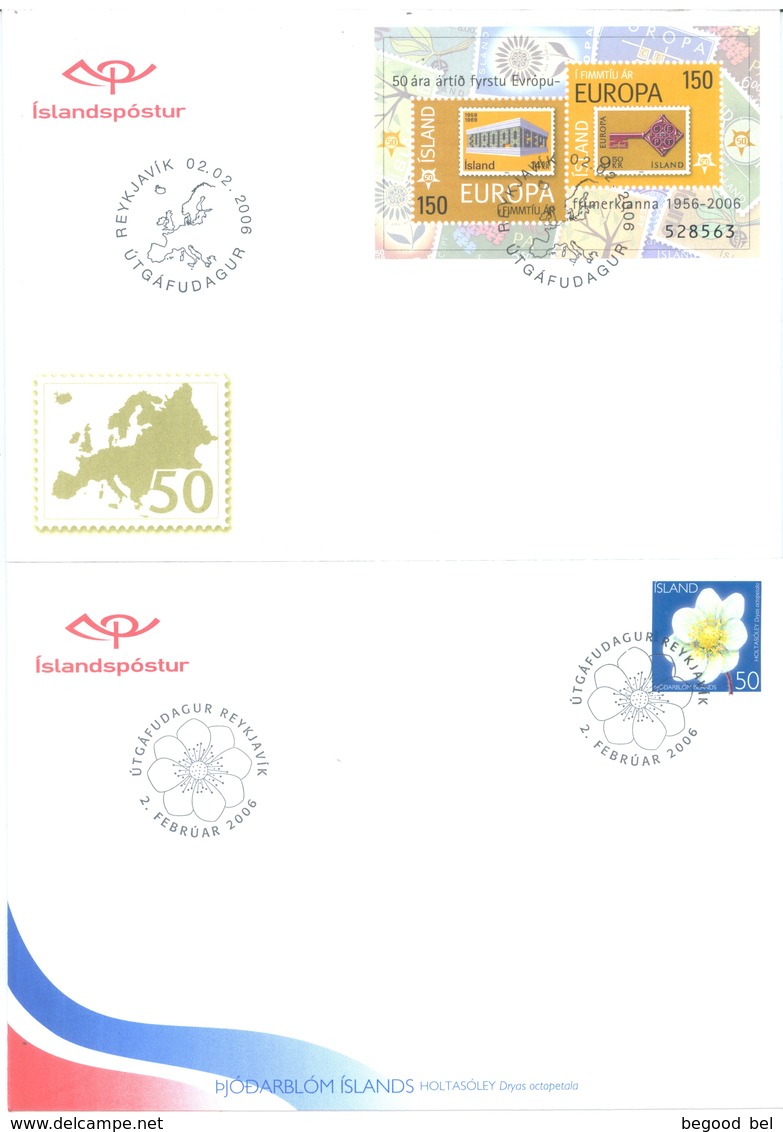 ISLAND  - FDC - YEAR 2006 COMPLETE SET 17 FDC's - Lot 17766 - QUOTATION  MICHEL 94.00 EUR - Lots & Serien
