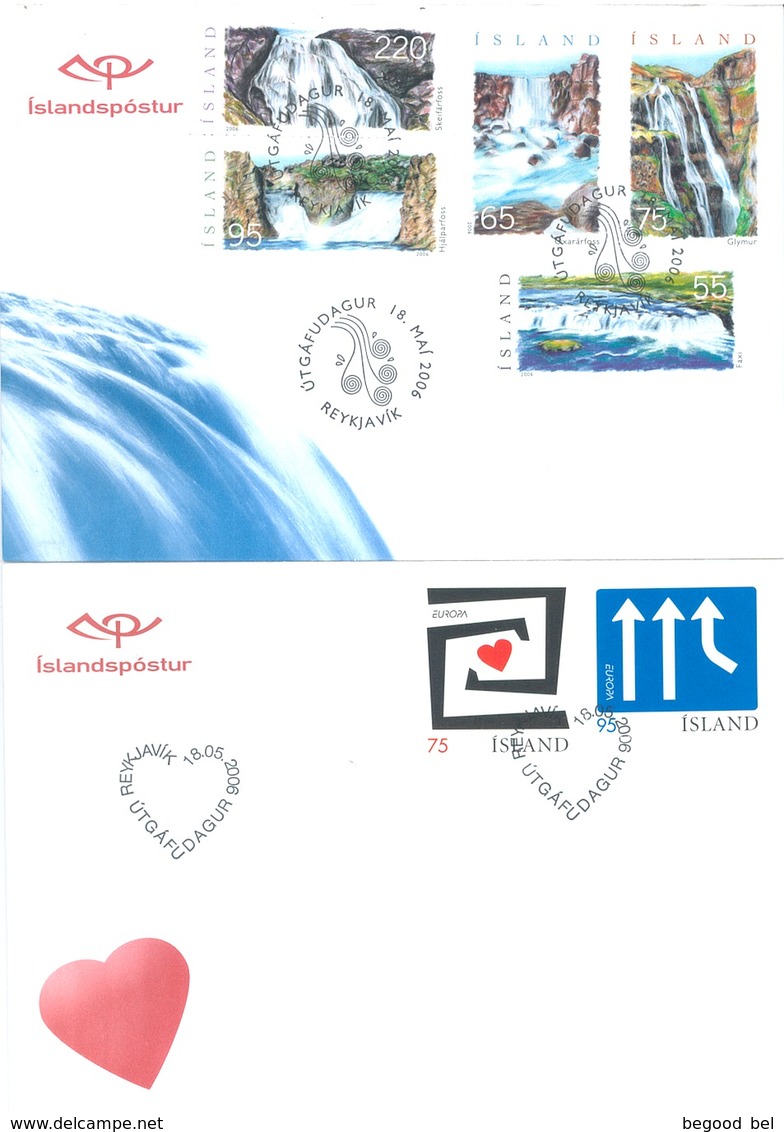 ISLAND  - FDC - YEAR 2006 COMPLETE SET 17 FDC's - Lot 17766 - QUOTATION  MICHEL 94.00 EUR - Colecciones & Series