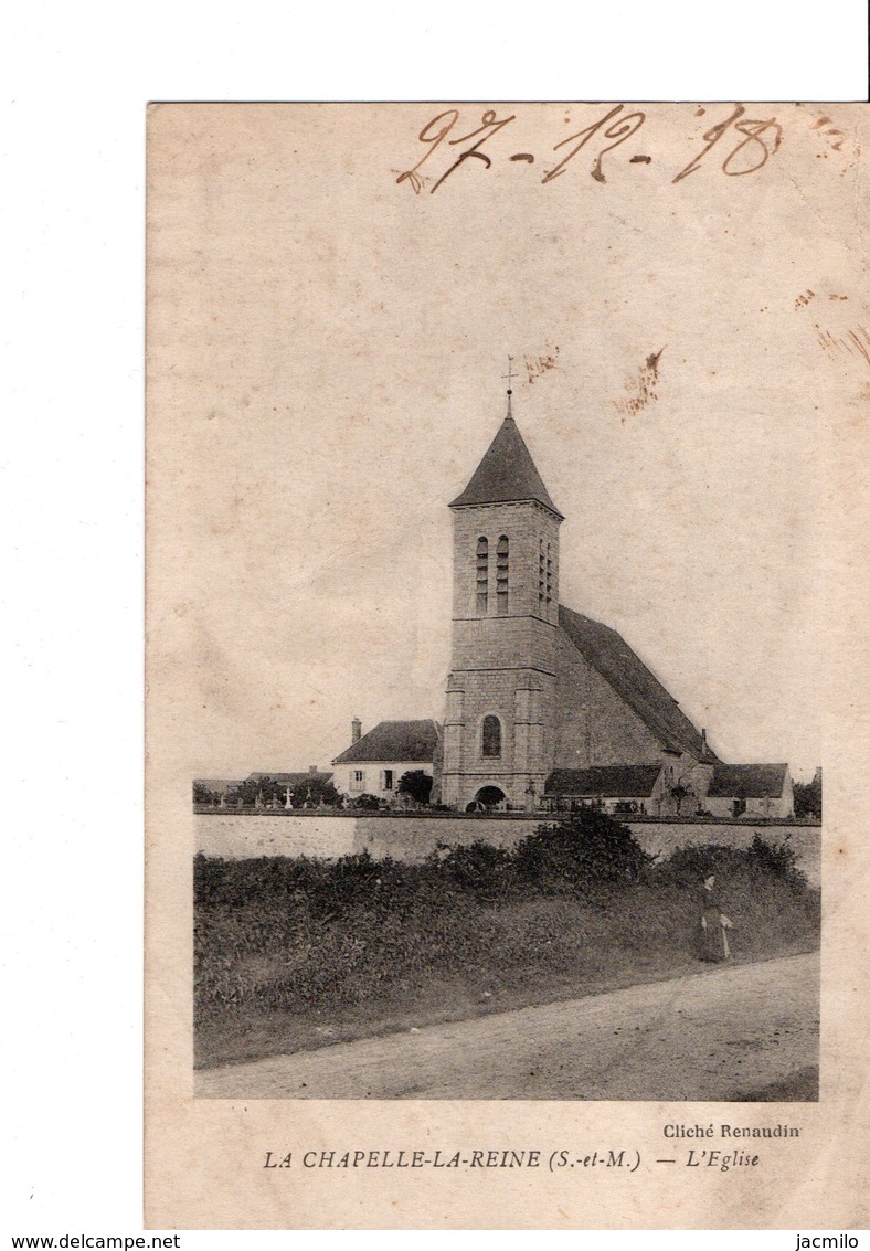 LA CHAPELLE-LA-REINE (S.-et-M.)  -  L'Eglise.  Cliché Renaudin. - La Chapelle La Reine