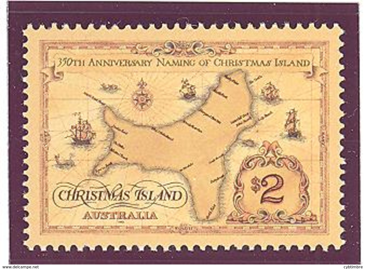 Christmas: Yvert N° 399**; Carte; Cote 5.50€ - Christmas Island
