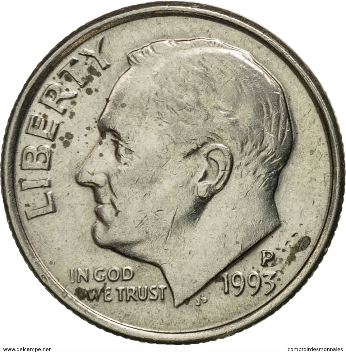 Monnaie, États-Unis, Roosevelt Dime, Dime, 1993, U.S. Mint, Philadelphie, TB+ - 1946-...: Roosevelt