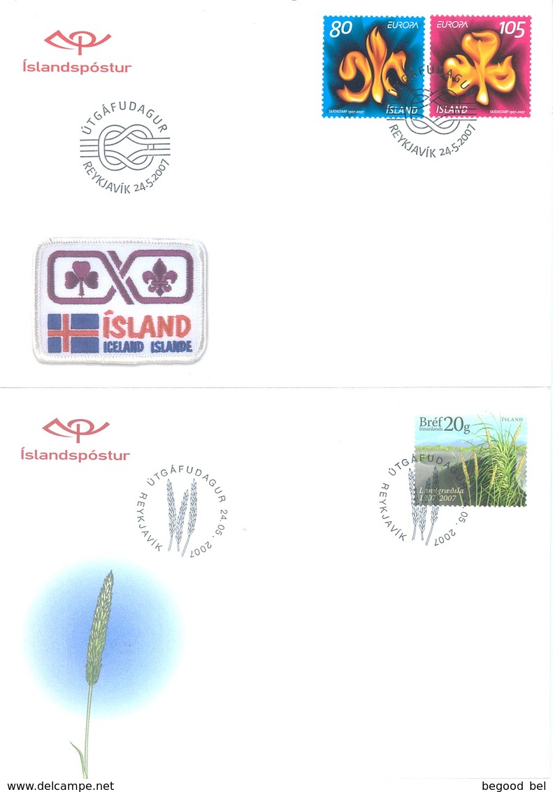 ISLAND  - FDC - YEAR 2007 COMPLETE SET 20 FDC's - Lot 17767 - QUOTATION  MICHEL 85.00 EUR