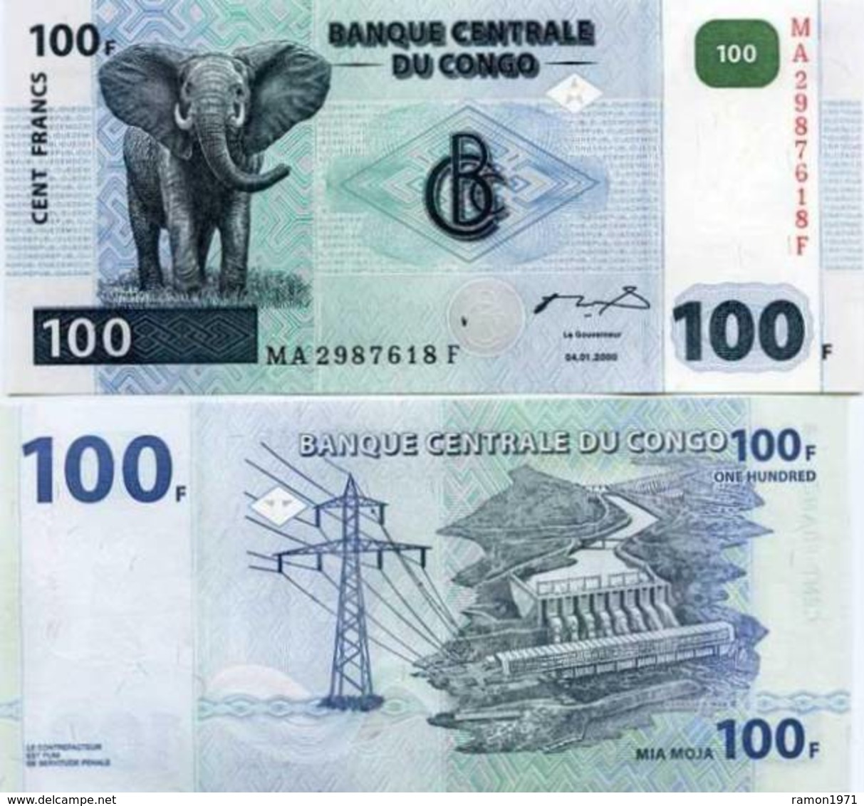 Congo 100 Francs 2007 - 13 UNC - Republiek Congo (Congo-Brazzaville)