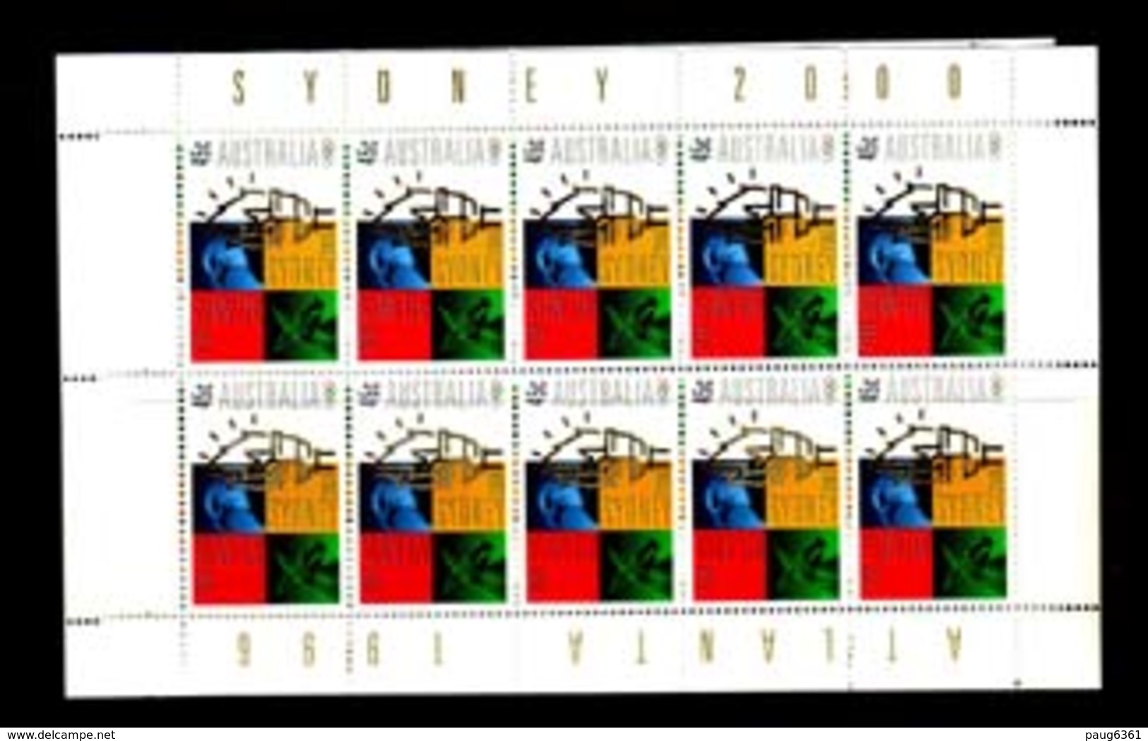 AUSTRALIE FEUILLET 1996 JO SYDEY 2000 YVERT N°1539  NEUF MNH** - Volledige & Onvolledige Vellen