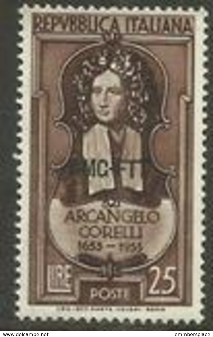Trieste Zone A - 1953 Arcangelo Corelli   25L MNH **  SG 254 Sc 168 - Mint/hinged