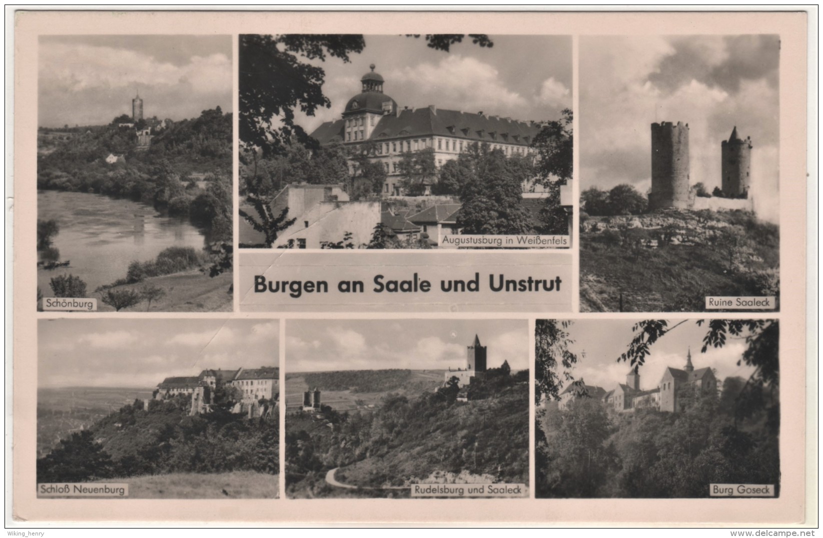 Weißenfels - S/w Mehrbildkarte 2   Burgen An Saale Und Unstrut - Weissenfels