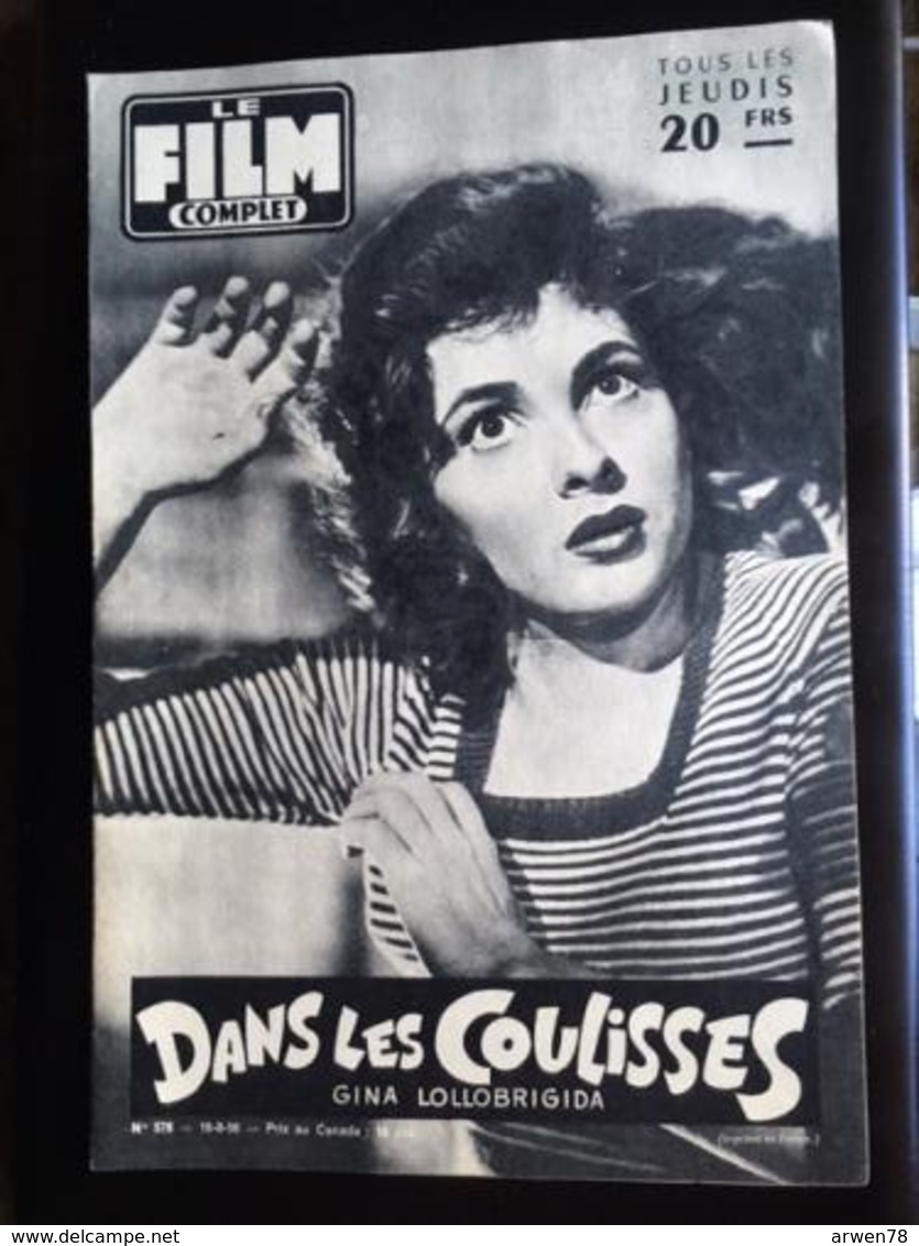 Film Complet Dans Les Coulisses Gina Lollobrigida 4eme De Couve James Dean Dans A L'est D'eden - Autres & Non Classés