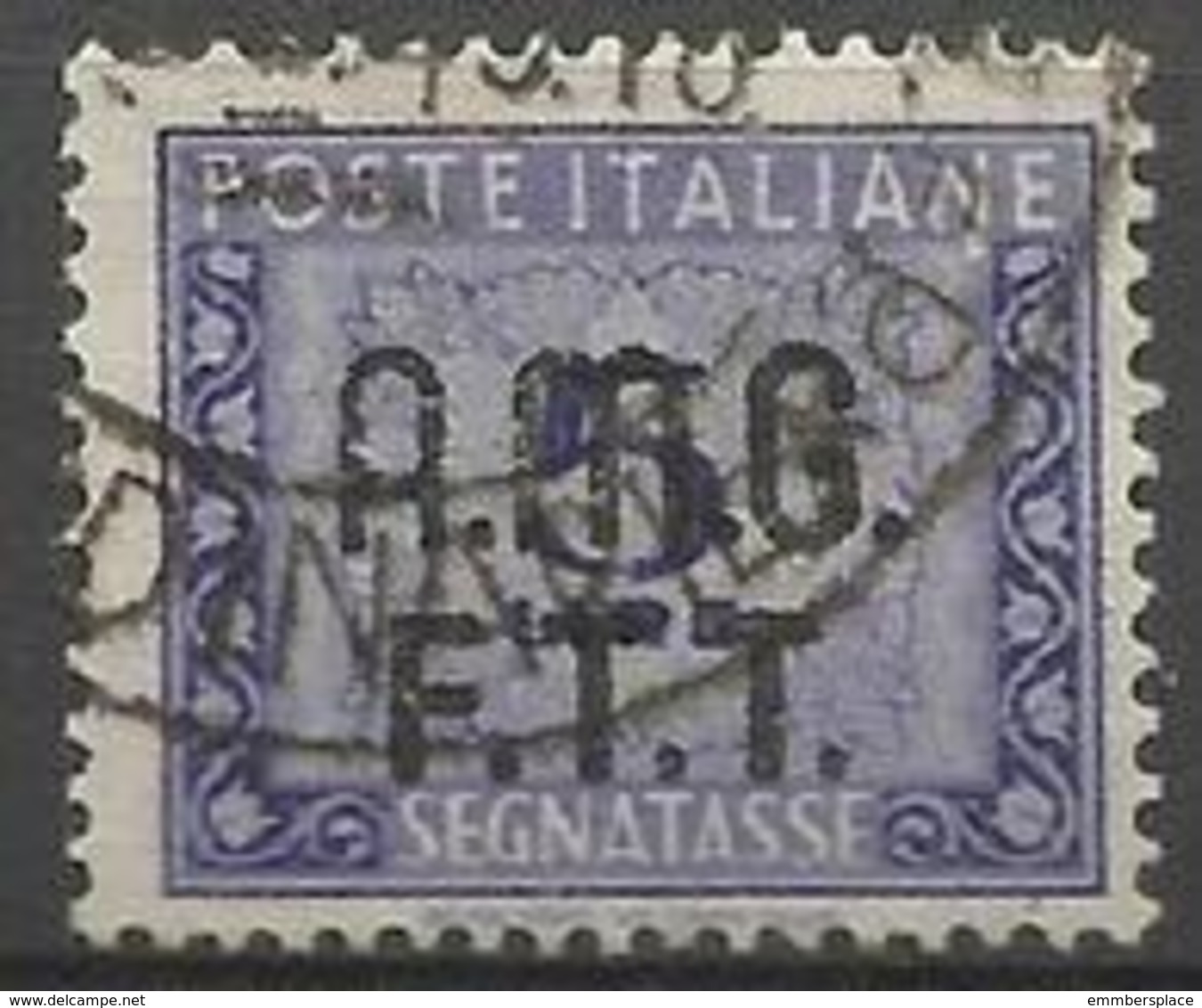 Trieste Zone A - 1949 Postage Due Numerals  5L Used (2-line Overprint)   SG D52 Sc J10 - Postage Due