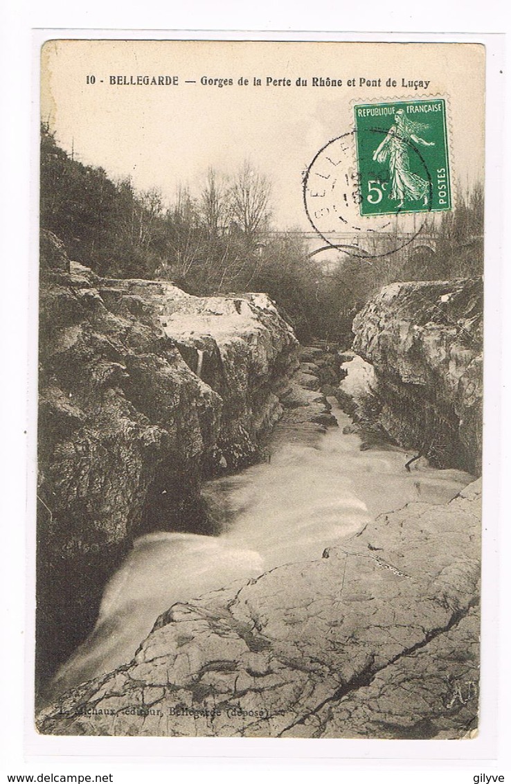 Cpa (01) Bellegarde.Gorges De La Perte Du Rhone Et Pont De Luçay. (B1.006) - Ars-sur-Formans