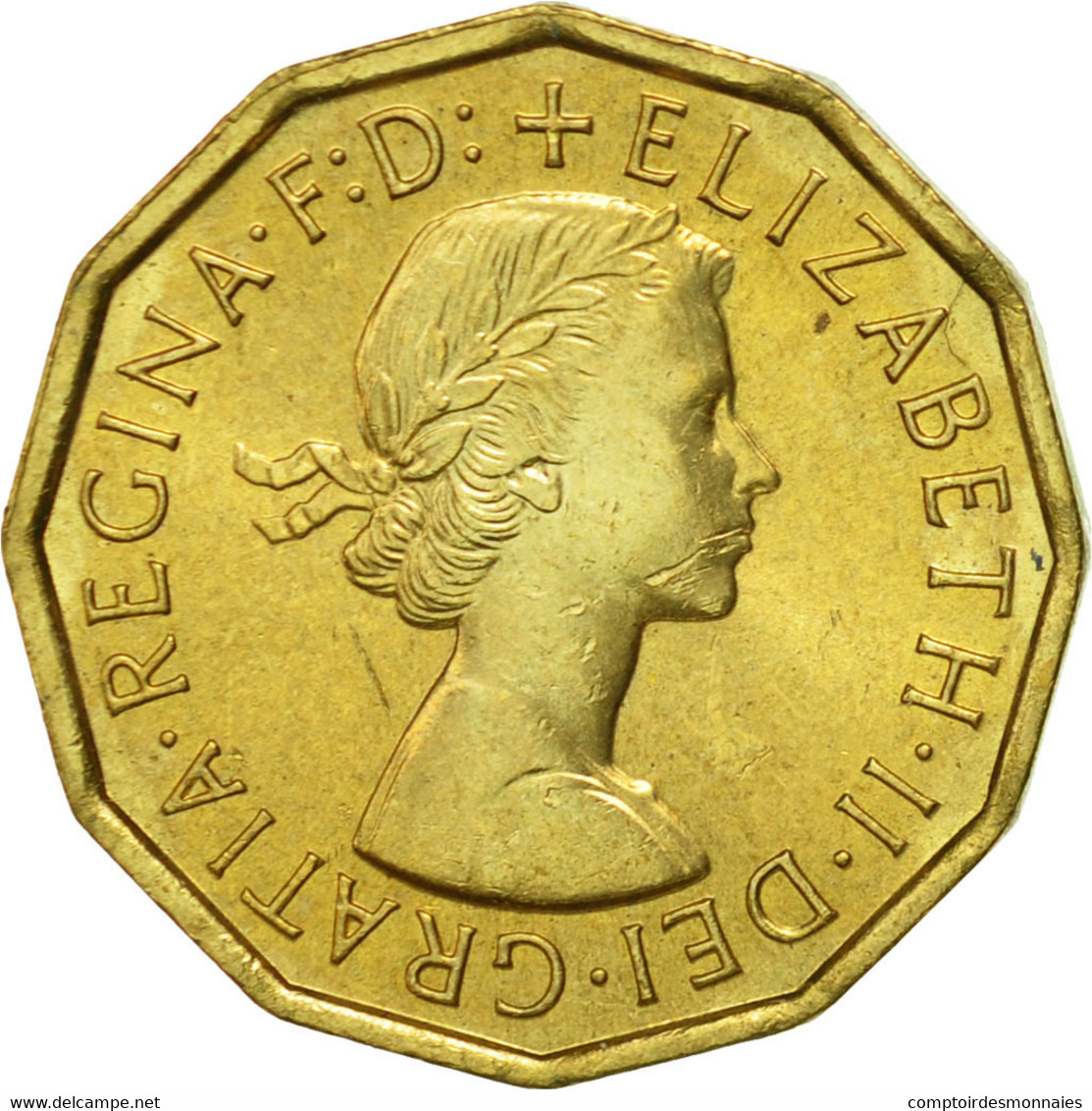 Monnaie, Grande-Bretagne, Elizabeth II, 3 Pence, 1967, SUP, Nickel-brass, KM:900 - F. 3 Pence