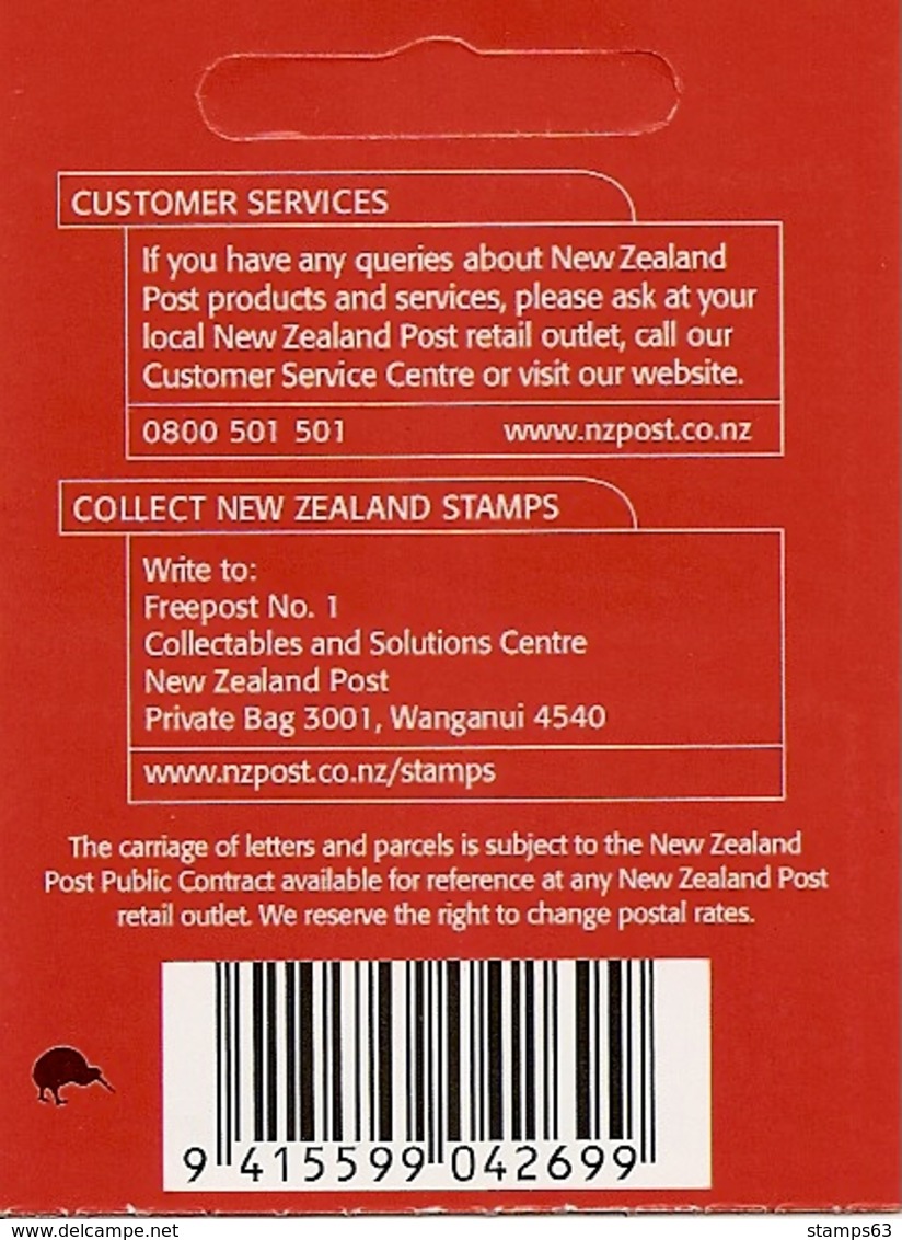 NEW ZEALAND, 2007,  Booklet 137a, Rangitoto Island, 1st Reprint - Markenheftchen