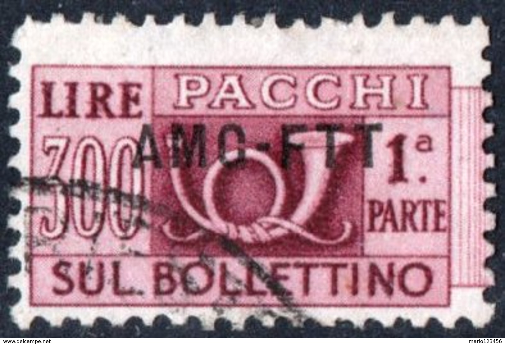 TRIESTE, ZONA A, ITALIA, ITALY, PACCHI POSTALI, PARCEL POST, 1950, FRANCOBOLLO USATO Michel PK24   Scott Q24  (15,50) - Postal And Consigned Parcels