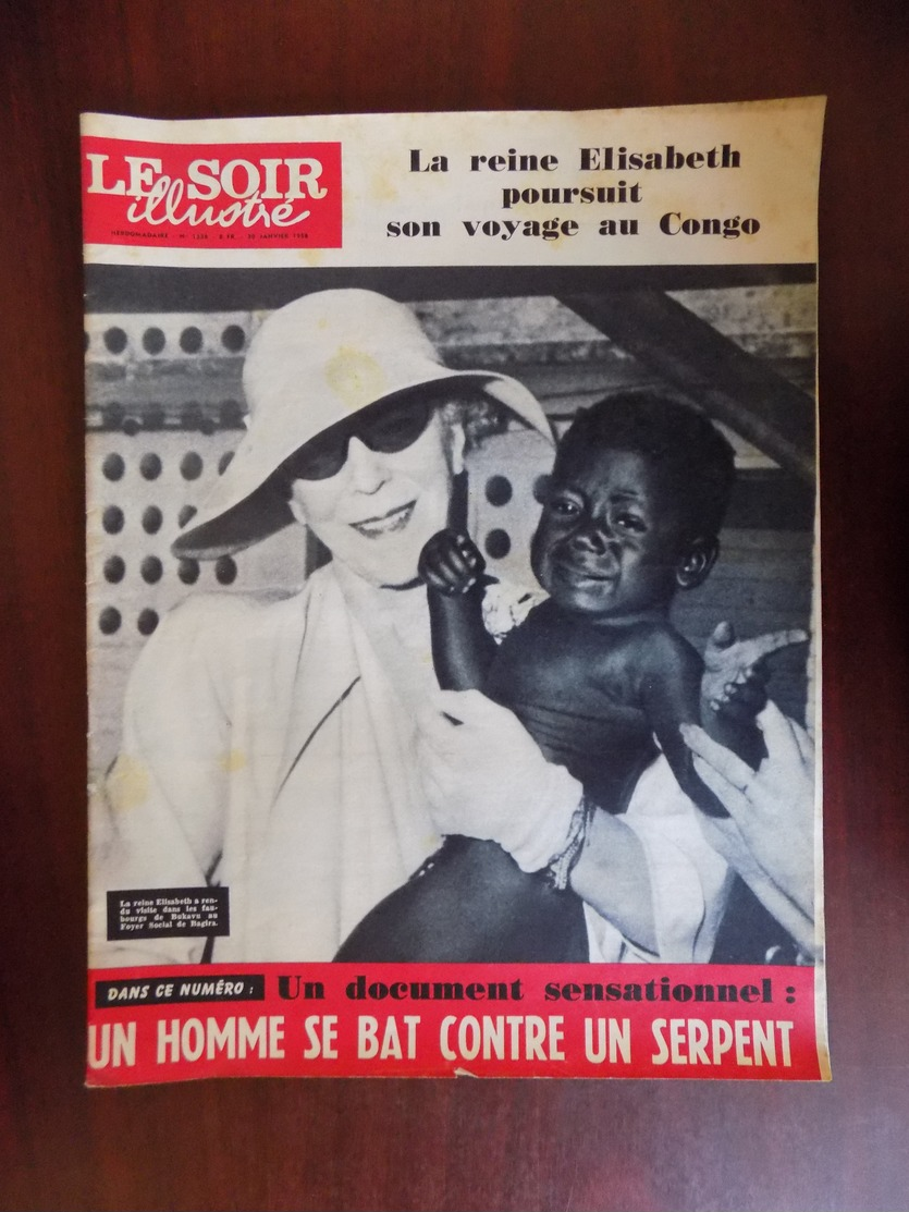 Revue "le Soir Illustré" N° 1336 / Reine Elisabeth Au Congo - Marlon Brando - Le Marché Commun - Line Renaud... - Informations Générales