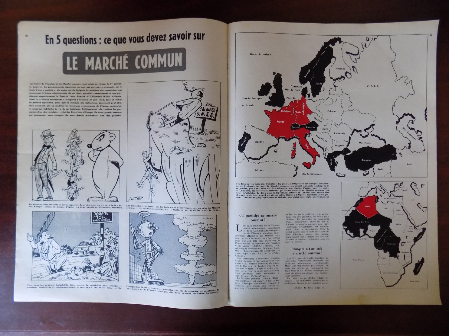 Revue "le Soir Illustré" N° 1336 / Reine Elisabeth Au Congo - Marlon Brando - Le Marché Commun - Line Renaud... - Informations Générales