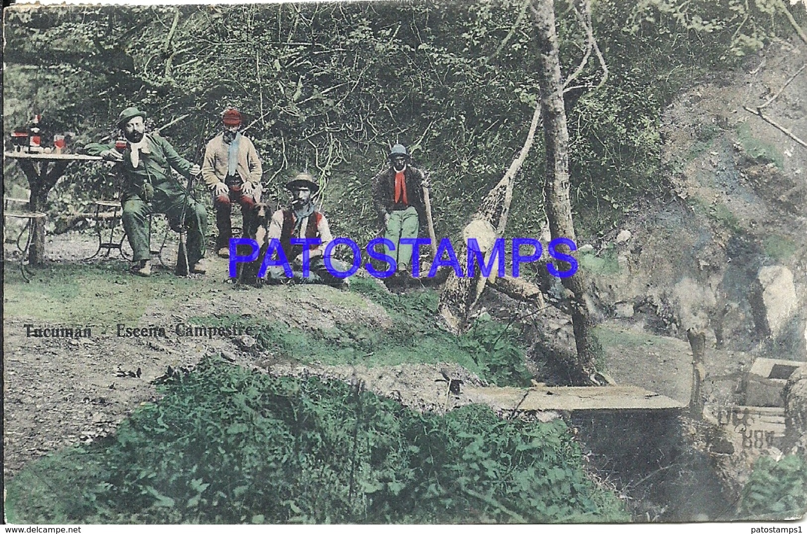 97027 ARGENTINA TUCUMAN COSTUMES ESCENA CAMPESTRES HUNTER POSTAL POSTCARD - Argentina