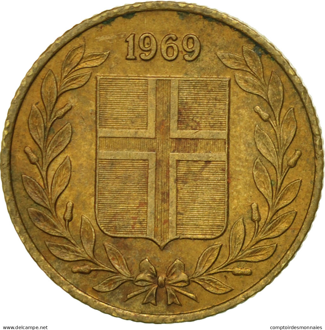 Monnaie, Iceland, 50 Aurar, 1969, TB+, Nickel-brass, KM:17 - Island