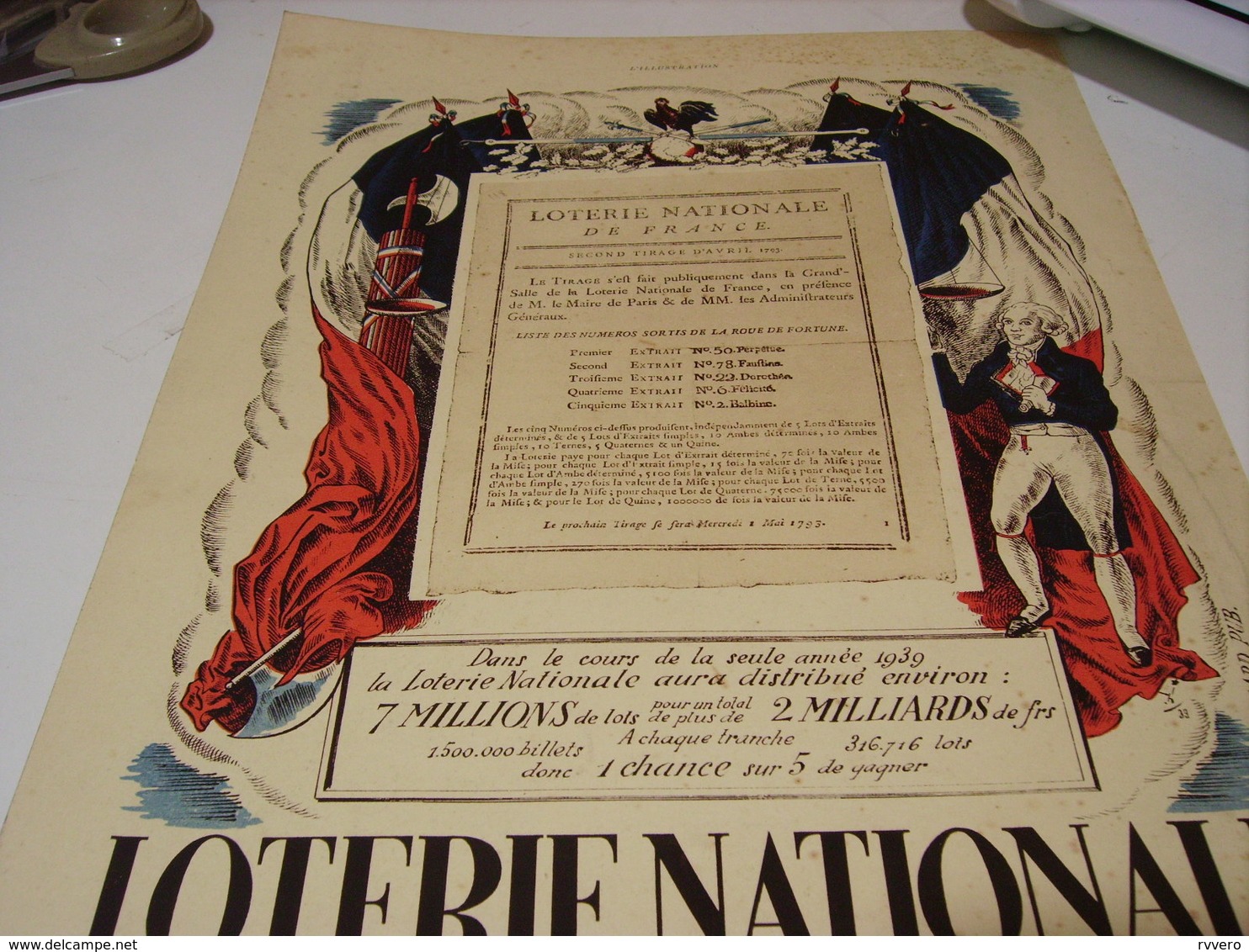 ANCIENNE PUBLICITE EN PRENANT UN BILLET LOTERIE NATIONNAL 1939 - Autres & Non Classés