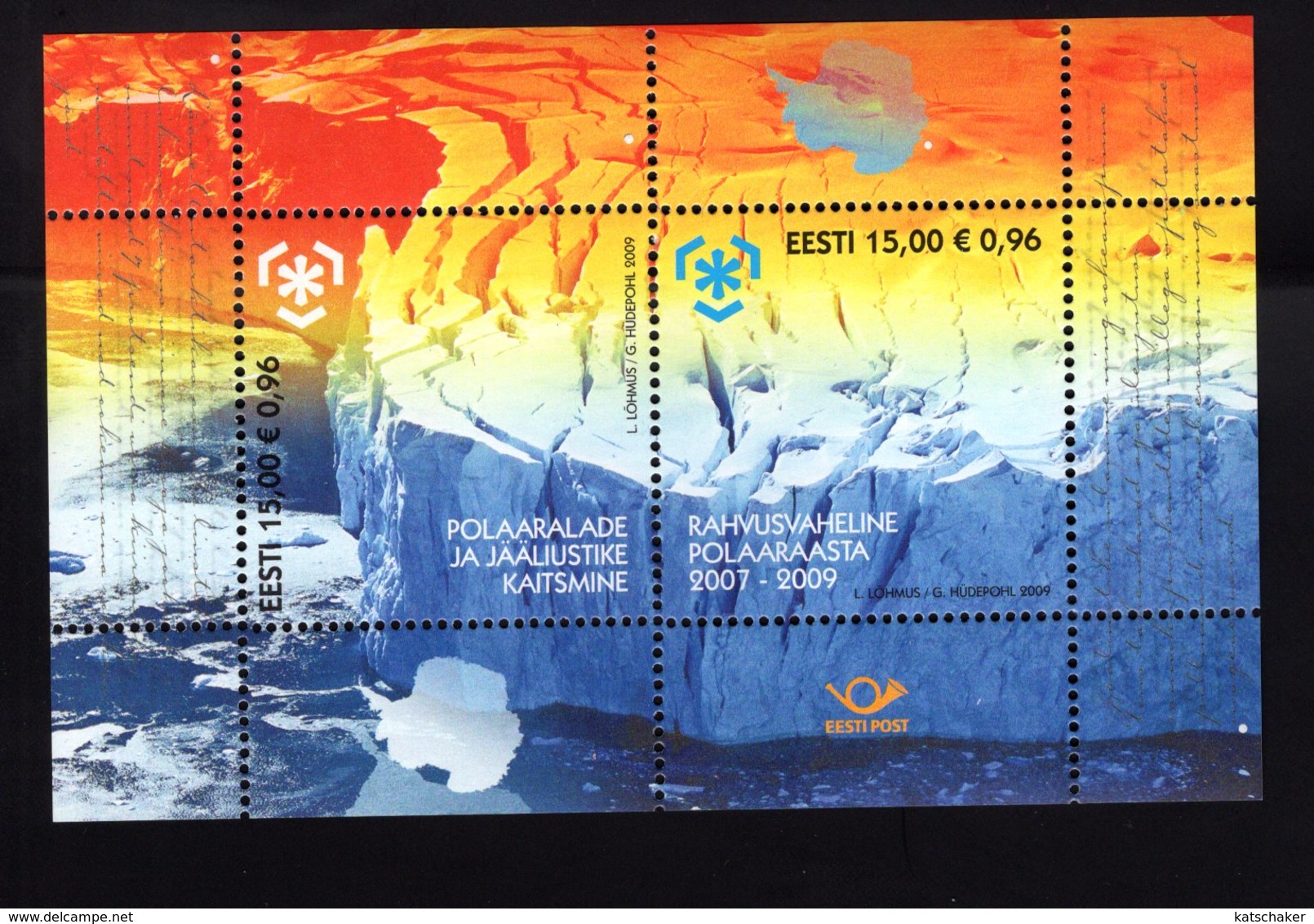 614155435 ESTLAND ESTONIA 2009 ** MNH  SCOTT 610 INTERNATIONAL POLAR YEAR - Estonie