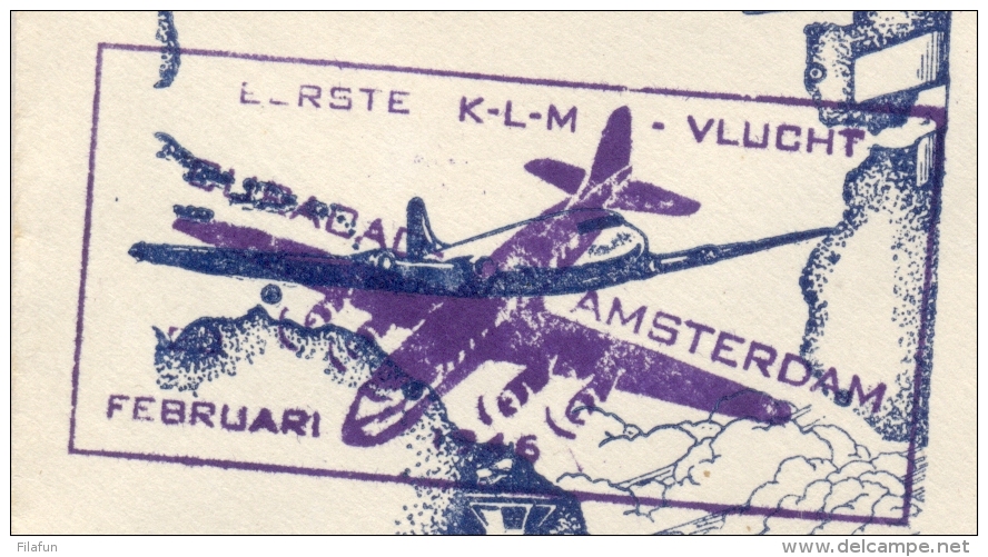 Curacao - 1946 - 40 Cent Luchtpost En 5 Cent Cijfer Op Vliegbrief Van Willemstad Naar Rotterdam - Niederländische Antillen, Curaçao, Aruba