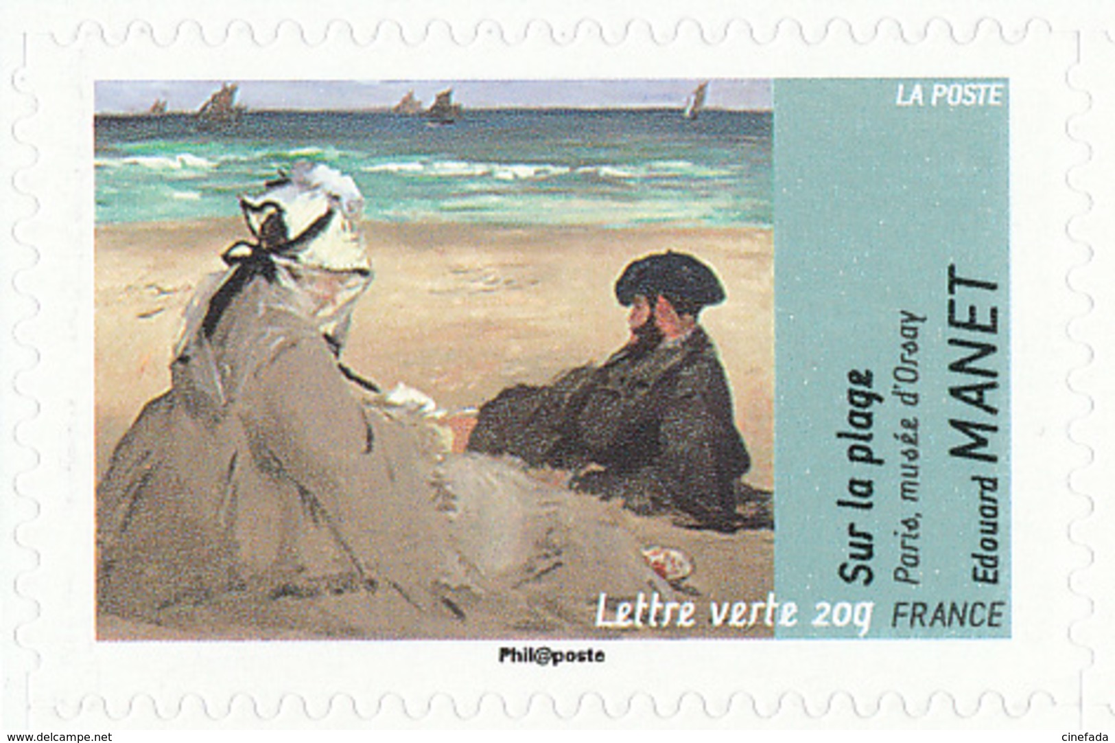 FRANCE Le Thème De L'eau. Édouard MANET Neuf**. Sur La Plage. - Impressionisme