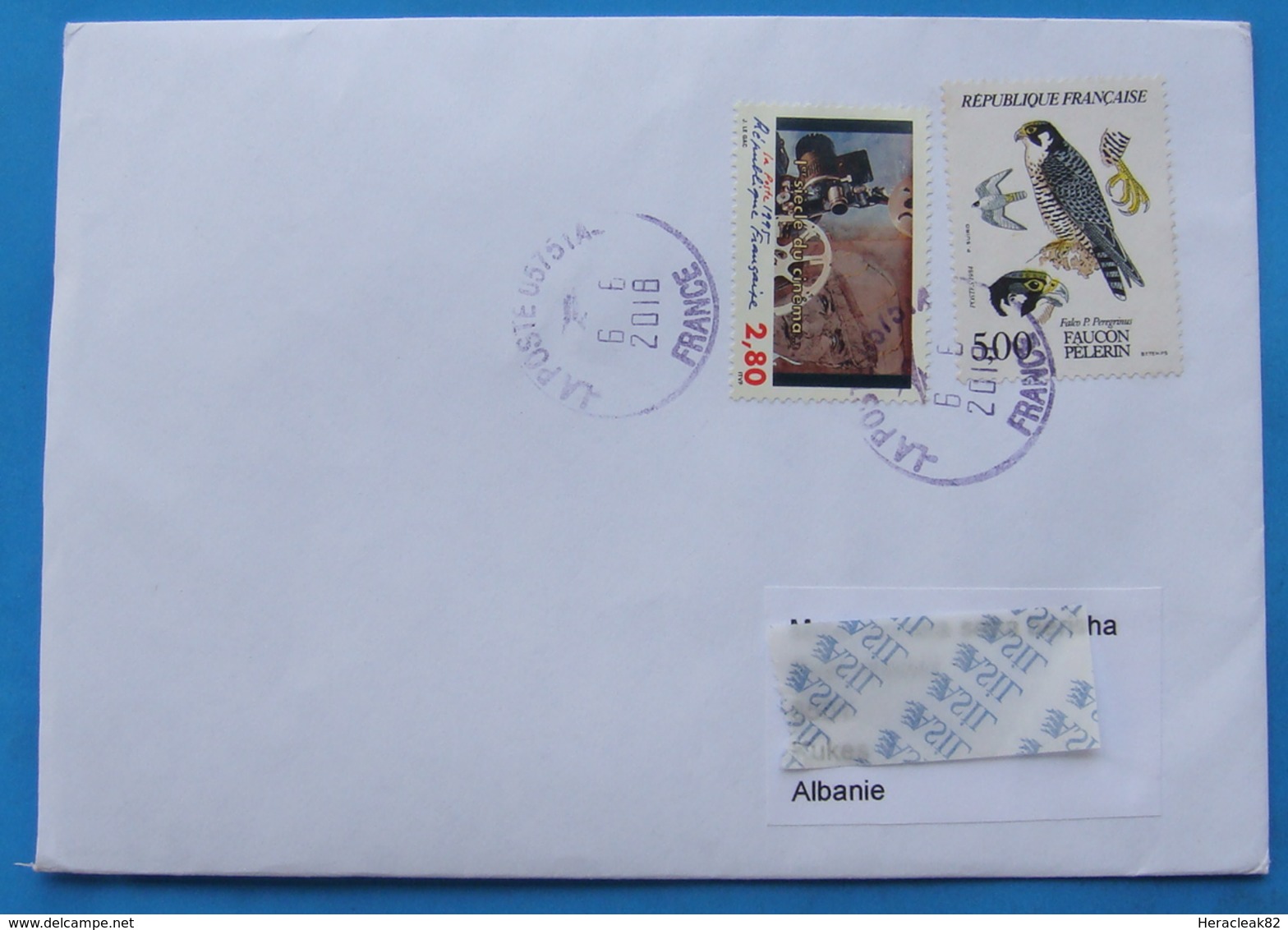 2018 AIRMAIL LETTER SENT FROM FRANCE TO ALBANIA - 2010-.. Matasellados