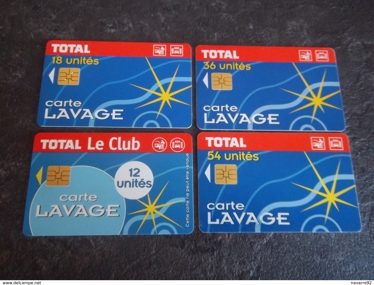 SERIE DE 4 CARTES A PUCE LAVAGE TOTAL PUCES SO3 T.B.E !!! - Car-wash