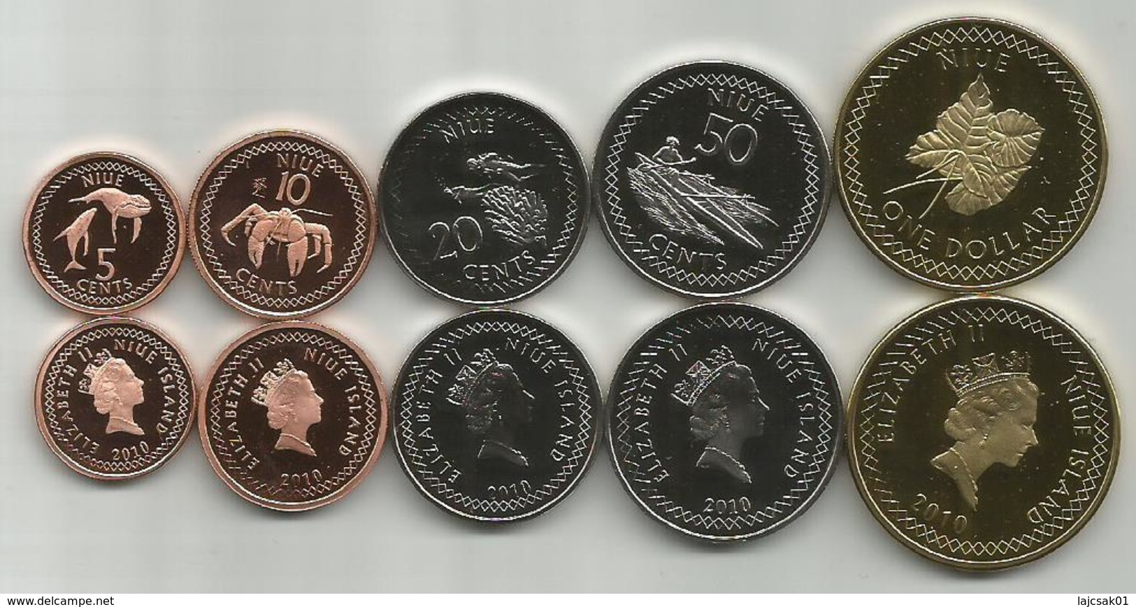 Niue 2010. Complete Coin Set UNC - Niue