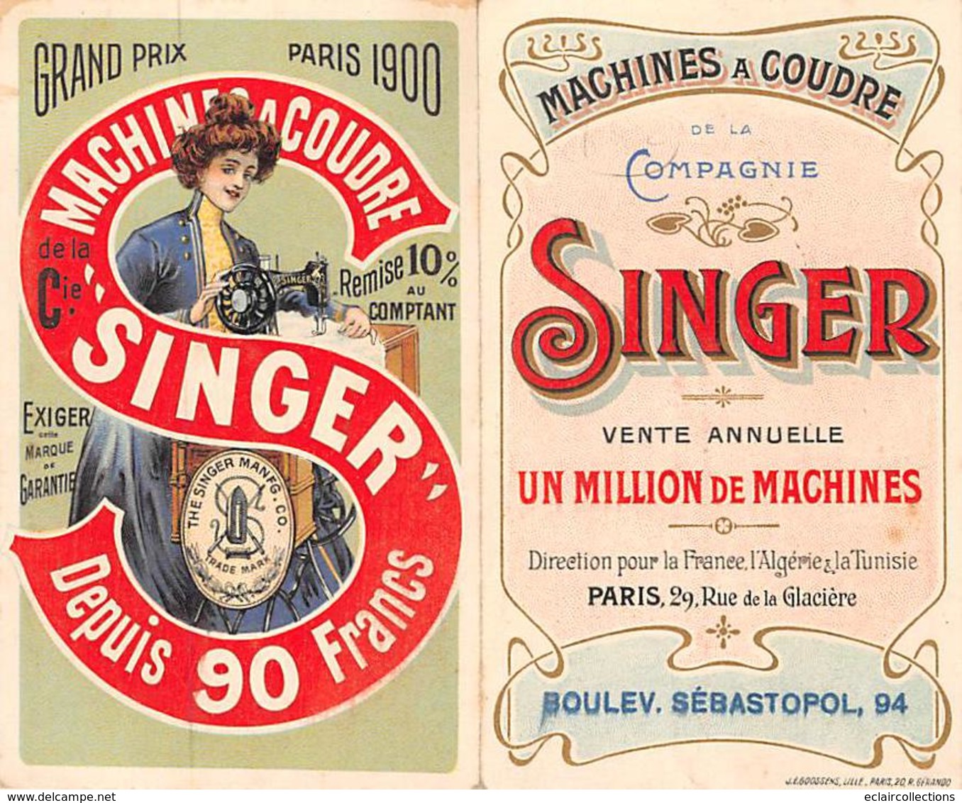 Thème Publicité:  Machines A Coudre  Singer Image Système Avec Dépliant En Relief  Quand On L'ouvre  (voir Scan) - Other & Unclassified