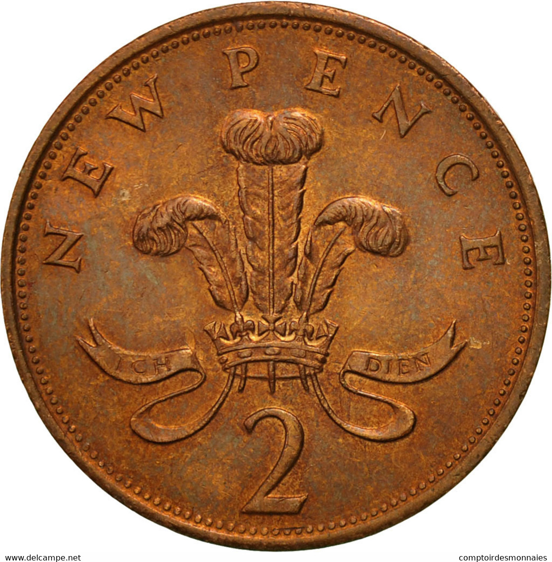 Monnaie, Grande-Bretagne, Elizabeth II, 2 New Pence, 1981, TB, Bronze, KM:916 - 2 Pence & 2 New Pence