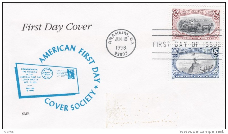 Sc#3209i &amp; #3209d $2 &amp; 5c 1898 Trans-Mississippi Stamp Series Centennial Issue Cover FDC - 1991-2000