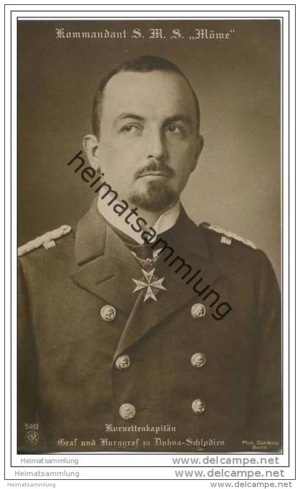 Kommandant SMS Möwe - Korvetten-Kapitän Burggraf Und Graf Zu Dohn-Schlodien - Personnages