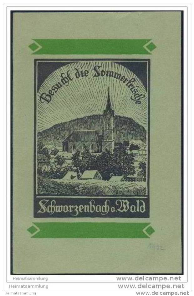 Schwarzenbach Am Wald 1932 - 24 Seiten Mit 8 Abbildungen - Mecklembourg-Pomerania Occ.