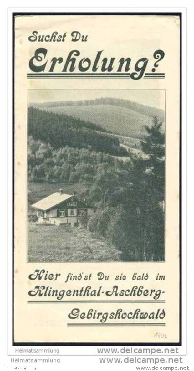 Klingenthal-Aschberg - Faltblatt Mit 7 Abbildungen - Sajonía