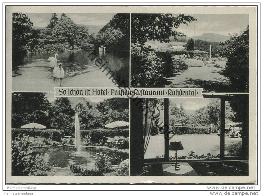 Rhodental über Rinteln - Hotel Pension Restaurant Rohdental Besitzer L. Kallmeyer - AK Grossformat Gel. 1937 - Hessisch-Oldendorf