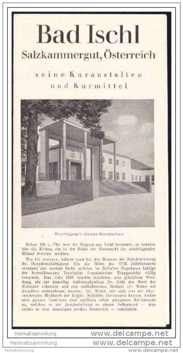 Österreich - Bad Ischl 1931 - Faltblatt Mit 7 Abbildungen - Reiseprospekte