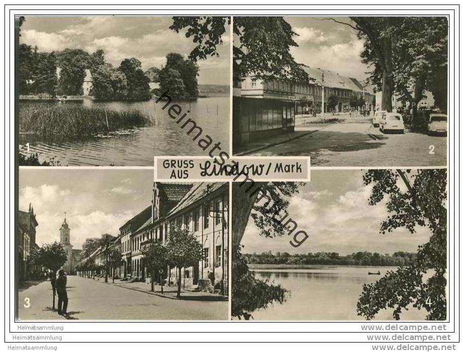 Lindow/Mark - Marktplatz - Strasse Des Friedens - Foto-AK Grossformat - Lindow