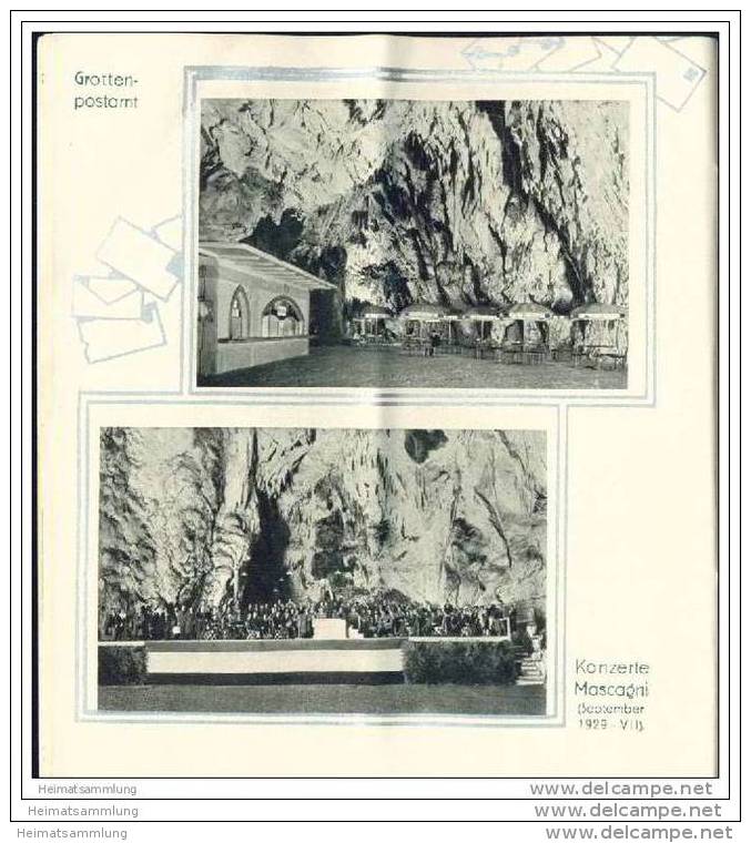 Die Königlichen Grotten Von Adelsberg 1932 - Postumia Bei Trieste - Postojnska Jama - 20 Seiten Mit 34 Abbildungen - Italy