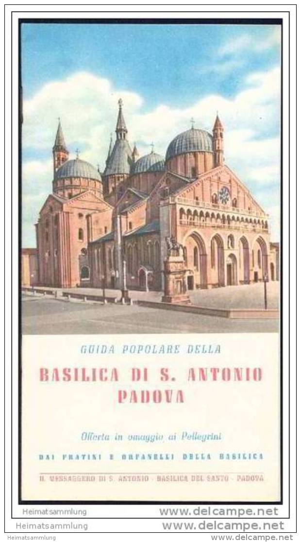 Basilica Di S. Antonio Padova 50er Jahre- 14 Seiten Mit 24 Abbildungen - In Italienischer Sprache - Tourismus, Reisen